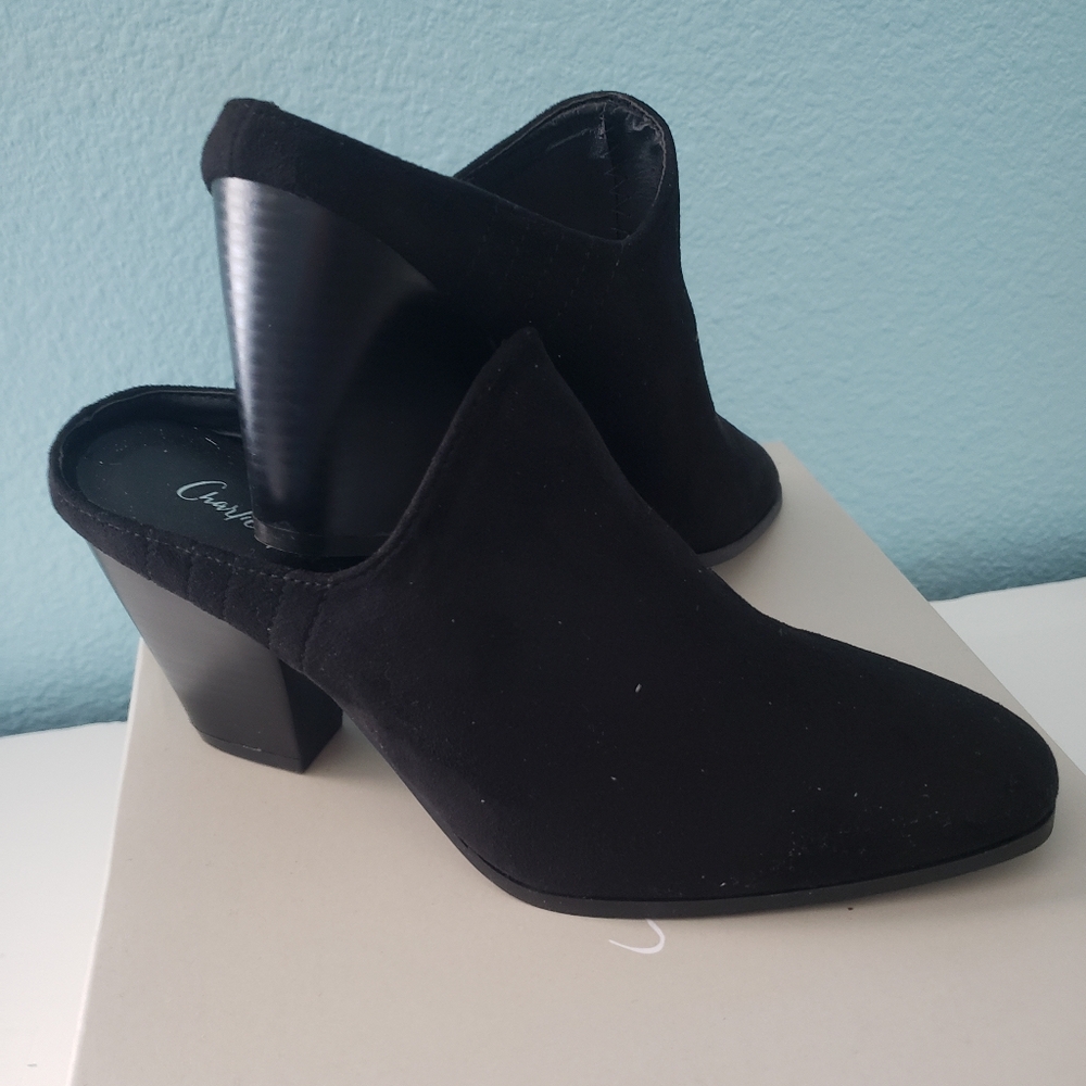 Charlie Paige faux Suede Slip on in black